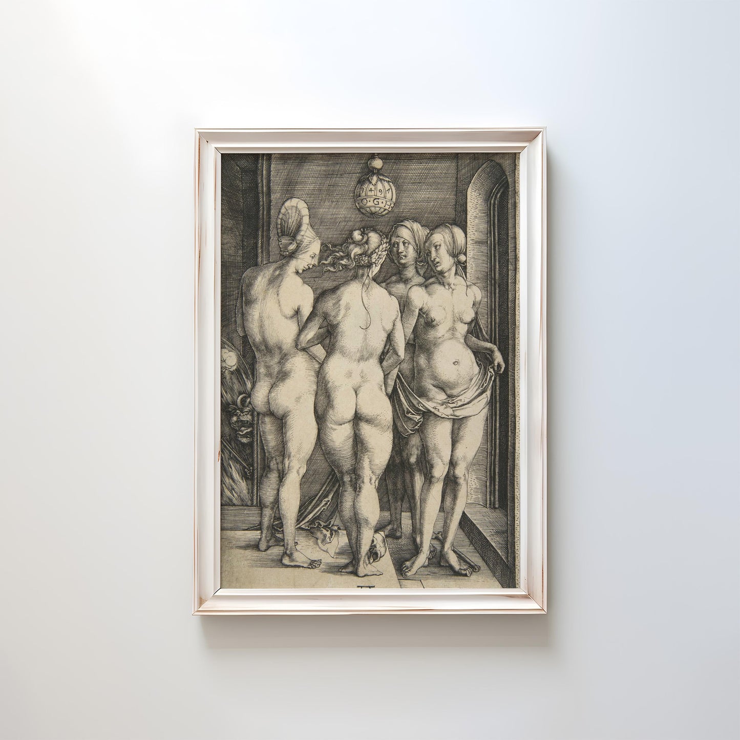 Four Naked Women by Albrecht Dürer 1497 | Renaissance Art Print (D0360)