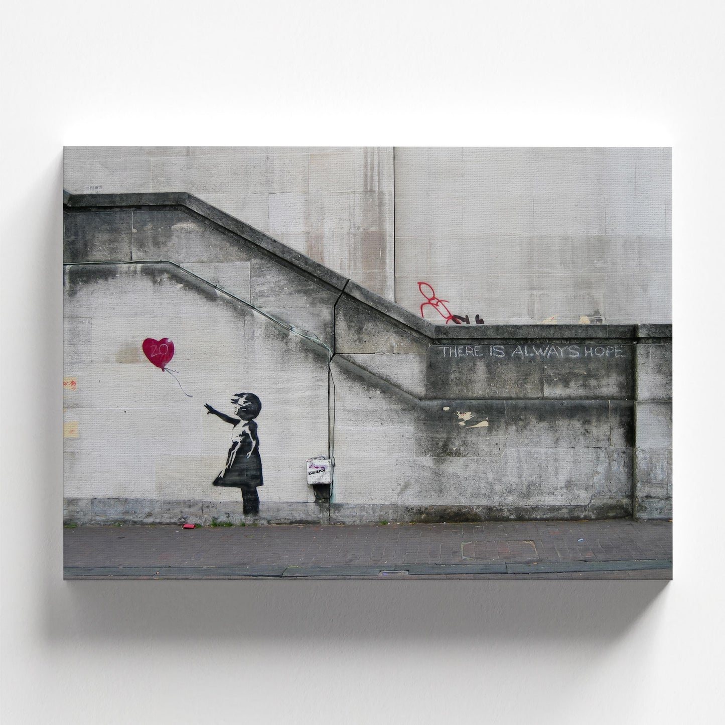 Girl with Balloon or There is Always Hope, version in South Bank by Banksy 2002 | Street Art Print (B7958)