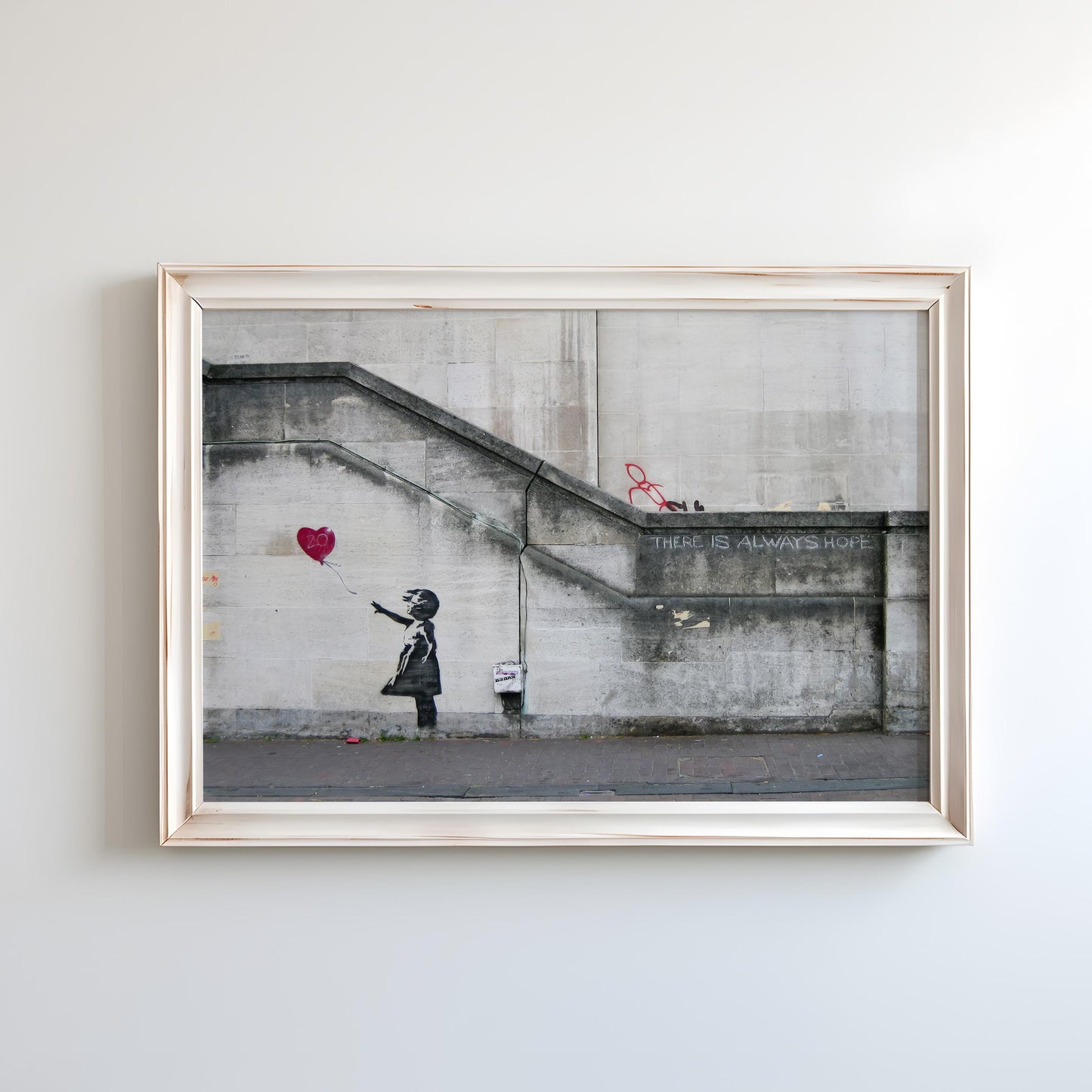 Girl with Balloon or There is Always Hope, version in South Bank by Banksy 2002 | Street Art Print (B7958)