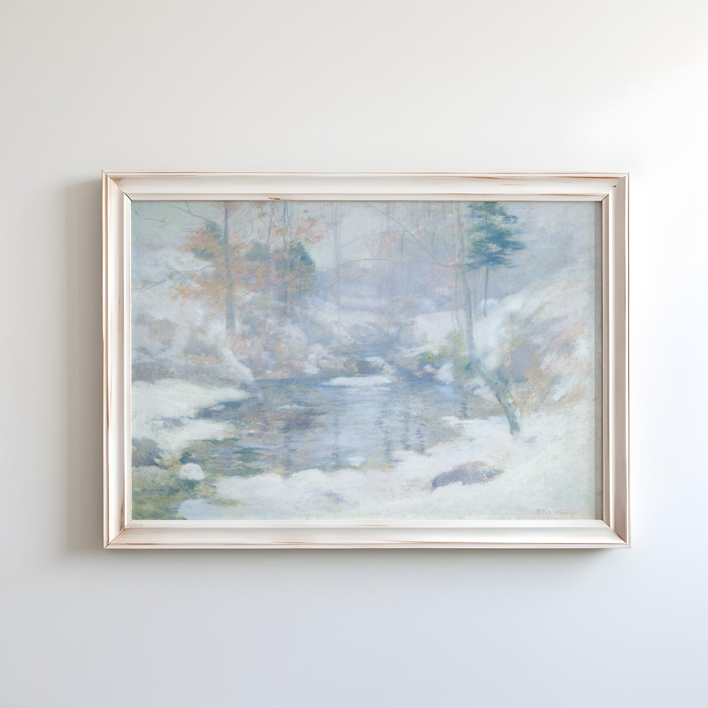 Winter Harmony by John Henry Twachtman c.1890 | Impressionism Art Print (D0414)