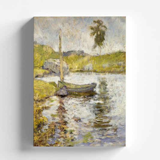 Boat at Anchor by John Henry Twachtman | Impressionism Art Print (D0409)