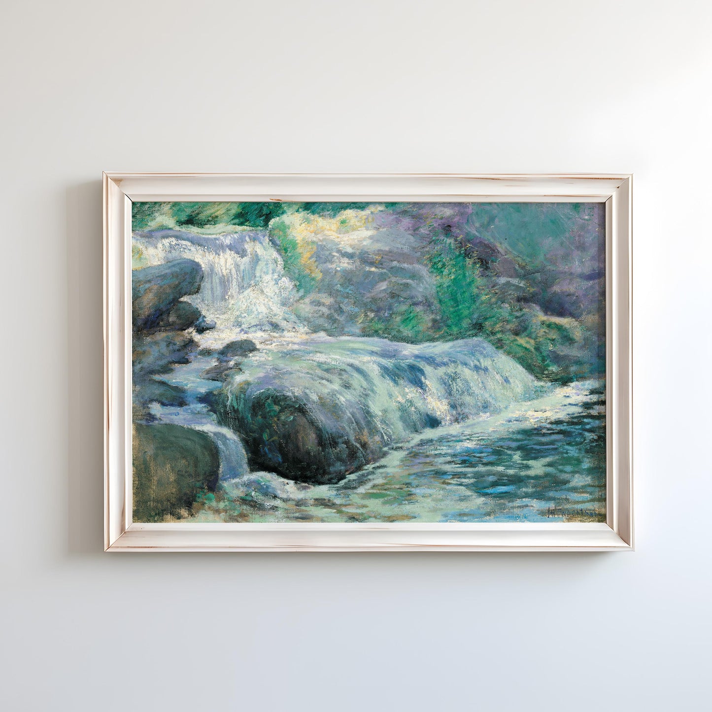 Waterfall by John Henry Twachtman 1895-99 | Impressionism Art Print (D0416)