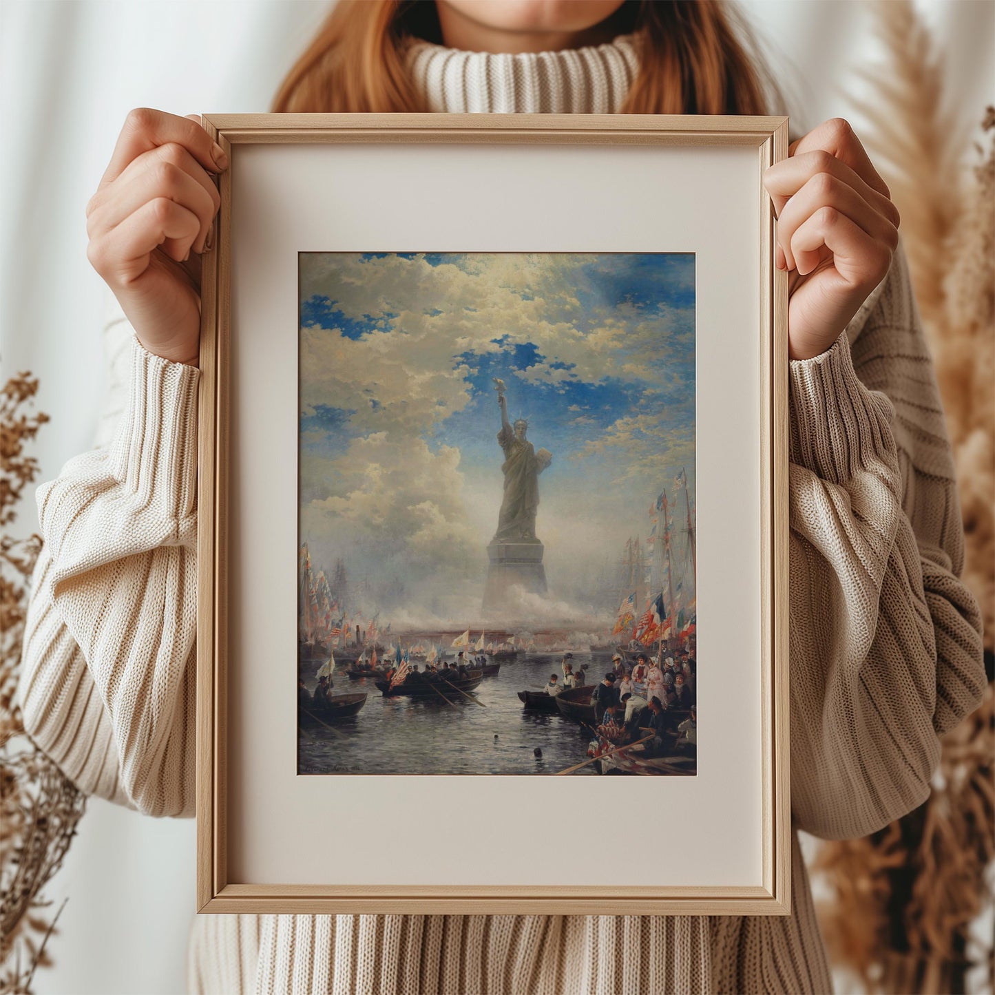 Commerce of Nations Rendering Homage to Liberty by Edward Moran 1876 | Historical Art Print (D0424)