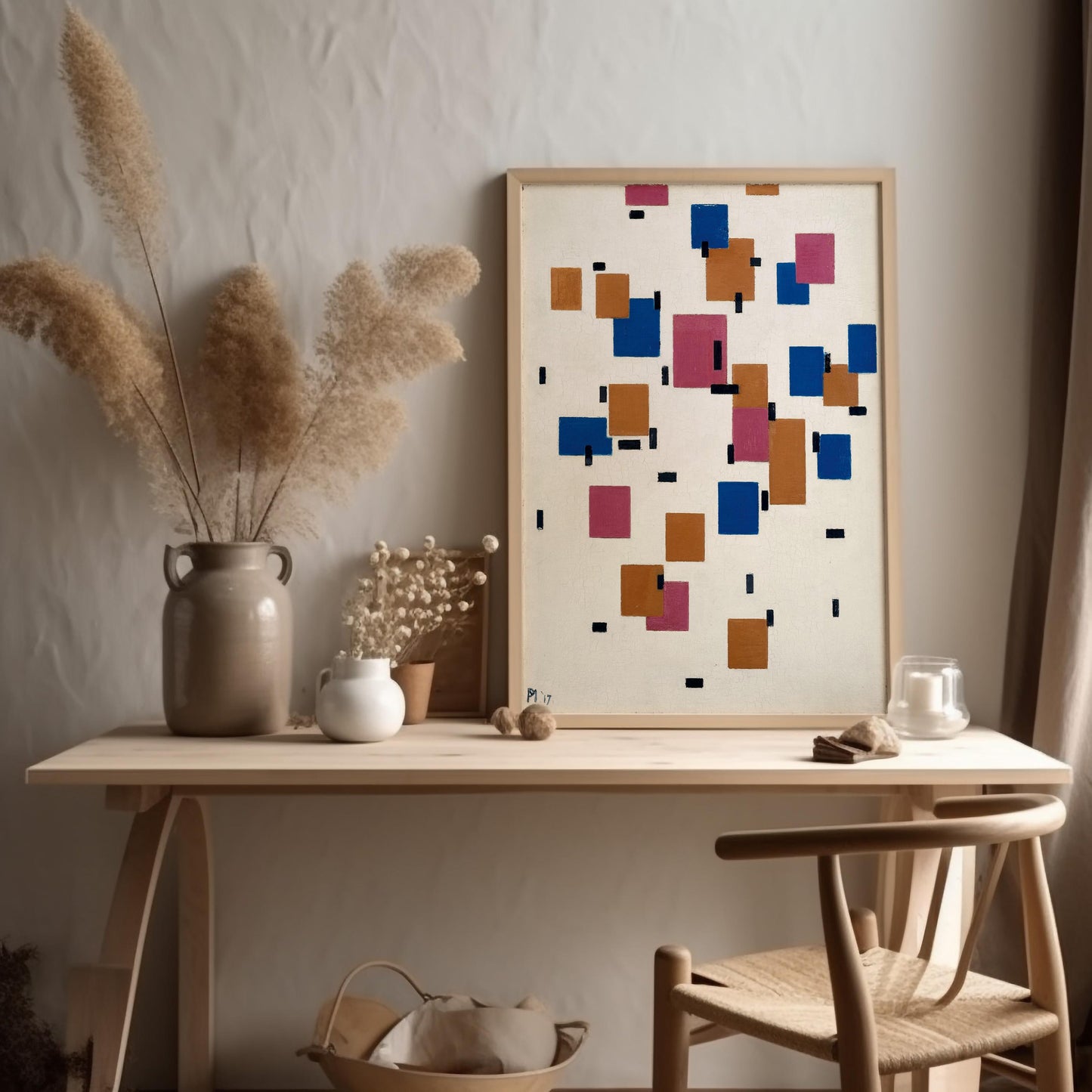 Composition in Colour A by Piet Mondriaan 1917 | Abstract Art Print (D0436)