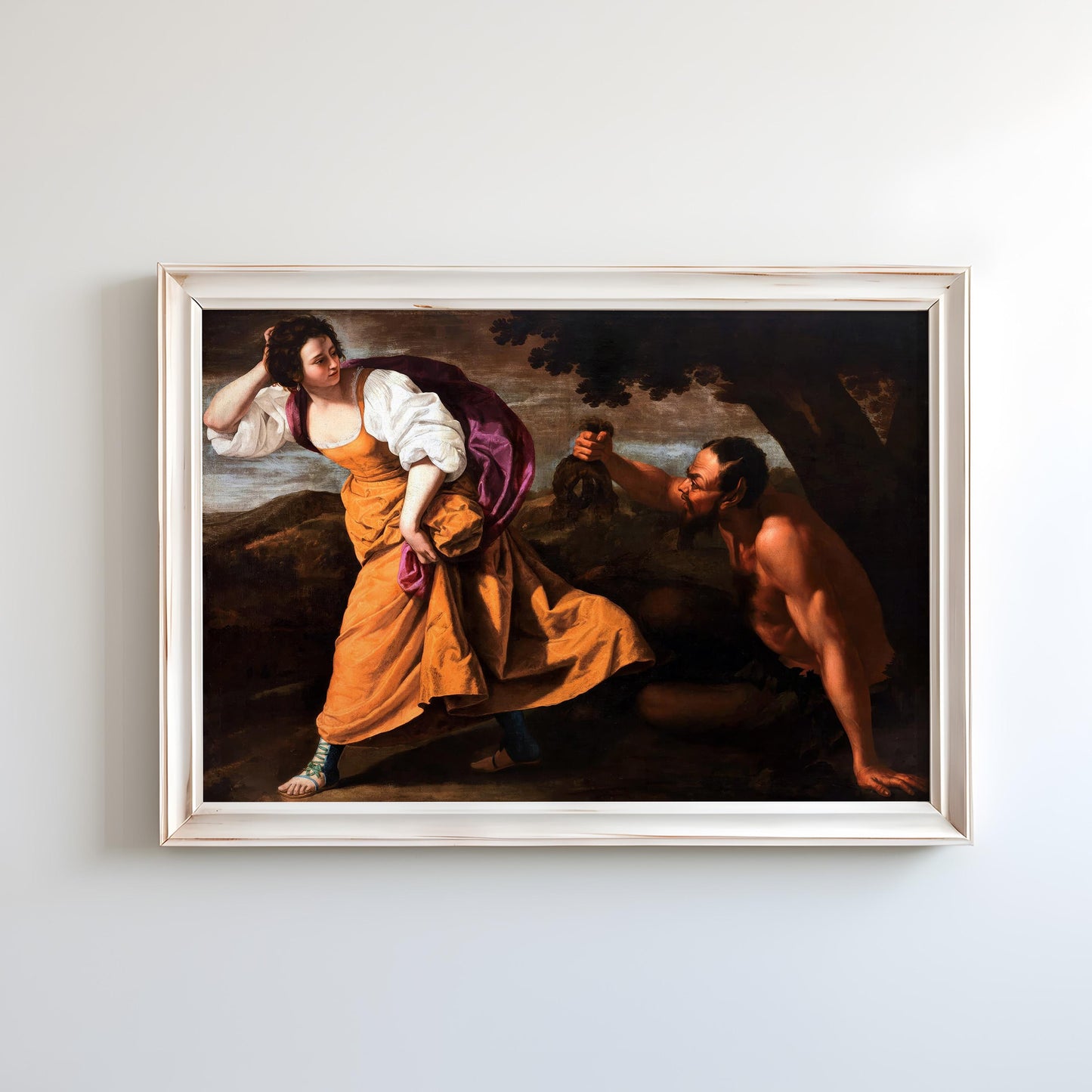 Corisca and the Satyr by Artemisia Gentileschi 1630-35 | Baroque Art Print (D0355)