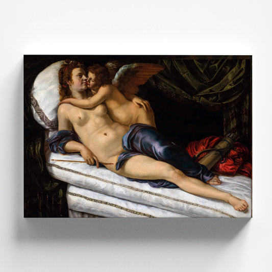 Venus and Cupid by Artemisia Gentileschi | Baroque Art Print (D0357)