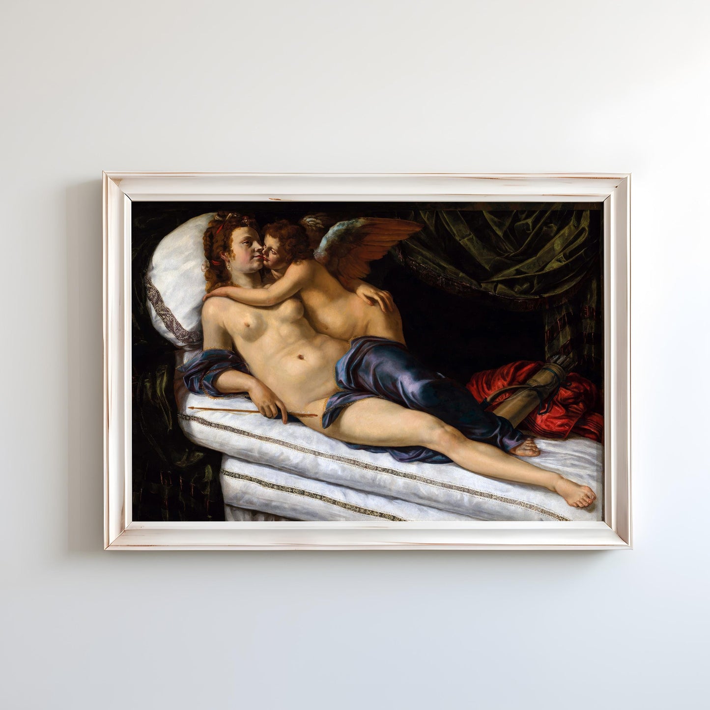 Venus and Cupid by Artemisia Gentileschi | Baroque Art Print (D0357)