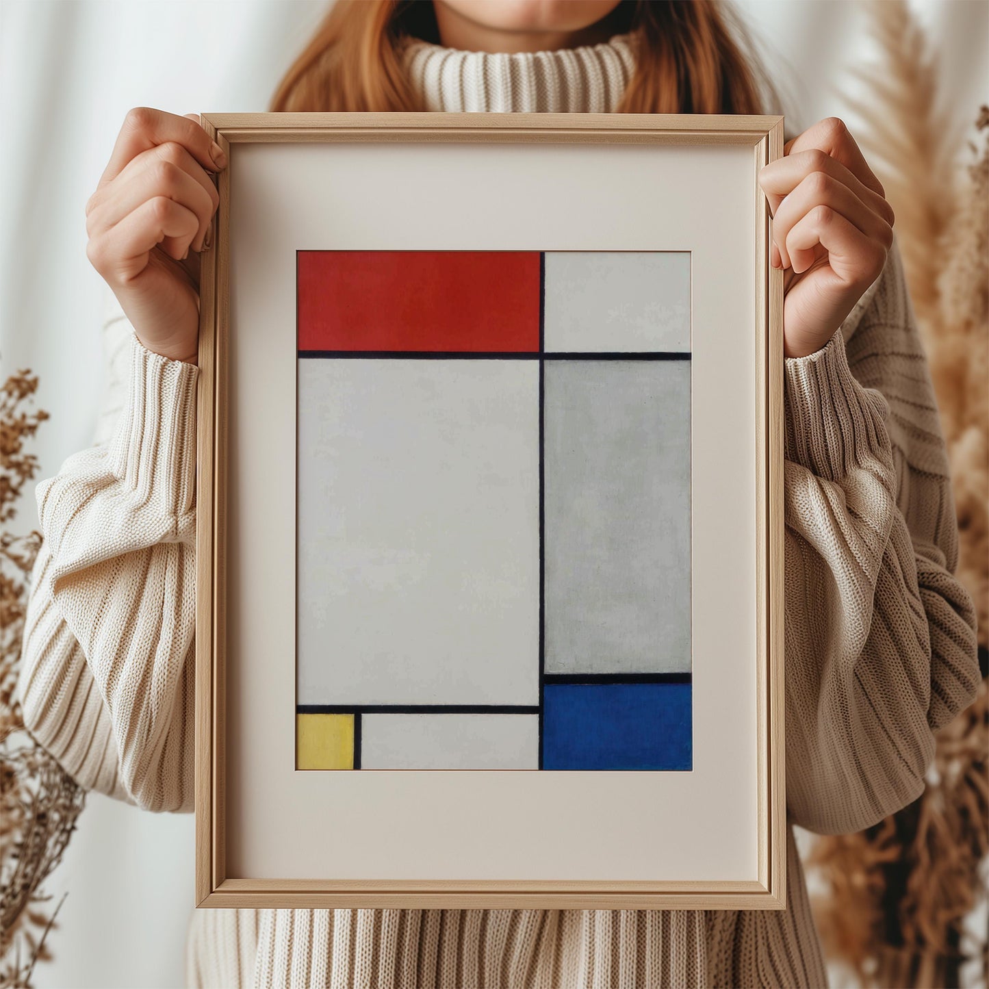 Composition en Rouge, Jaune et Bleu (Composition in Red, Yellow and Blue) by Piet Mondriaan 1927 | Abstract Art Print (D0441)