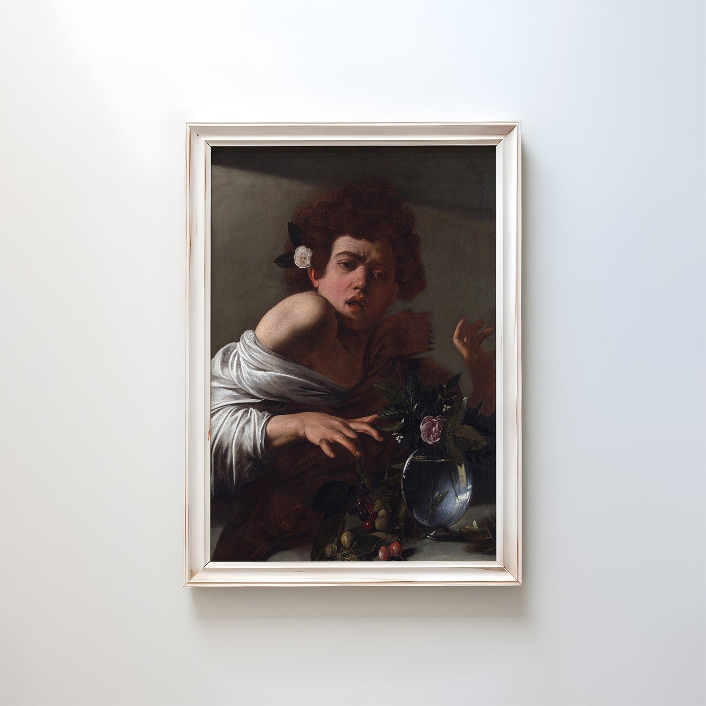 Boy Bitten by a Lizard (Ragazzo morso da un ramarro) by Caravaggio 1596 | Baroque Art Print (B4506)