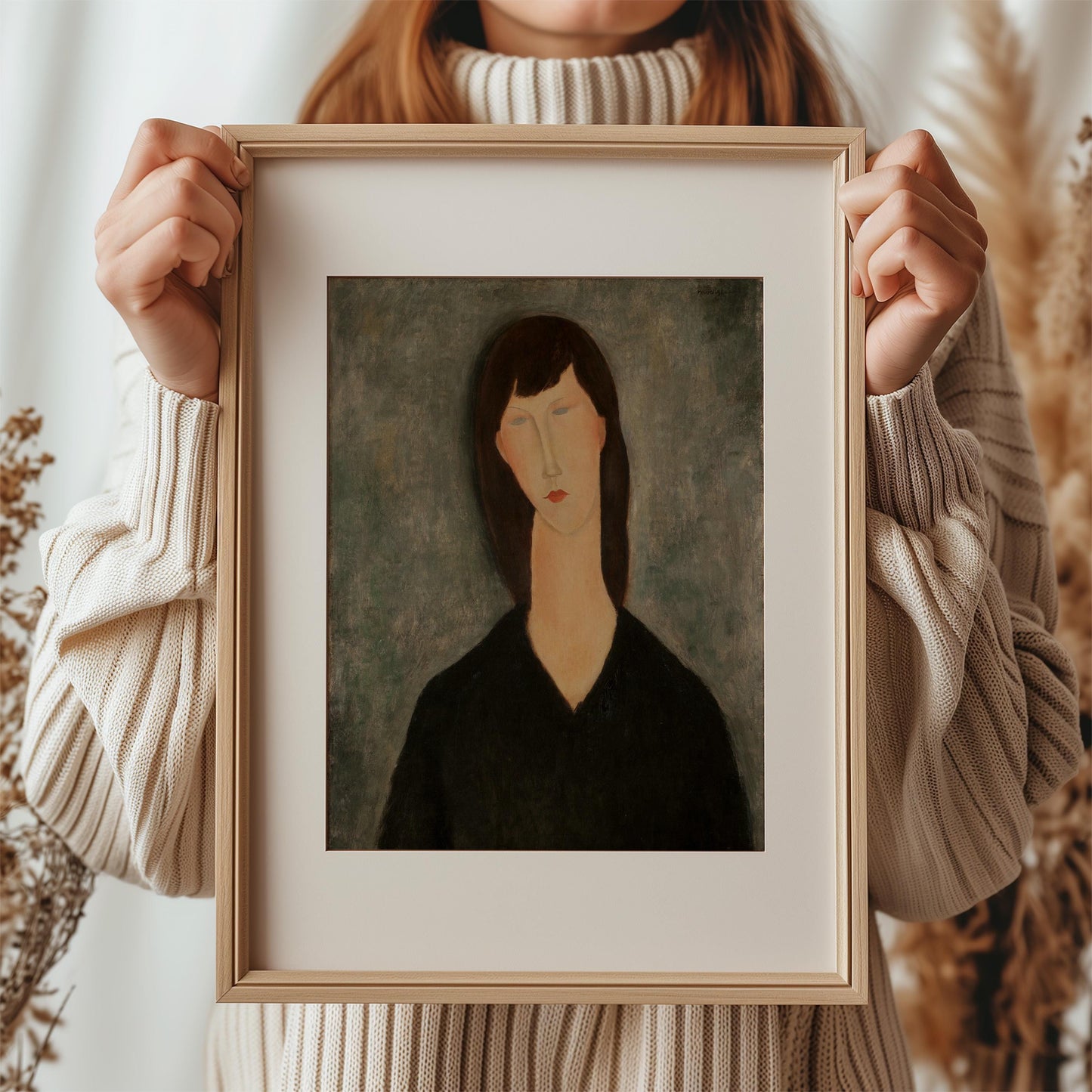 Buste de femme (Busto de mujer) by Amedeo Modigliani 1917-20 | Modern Art Print (D0585)