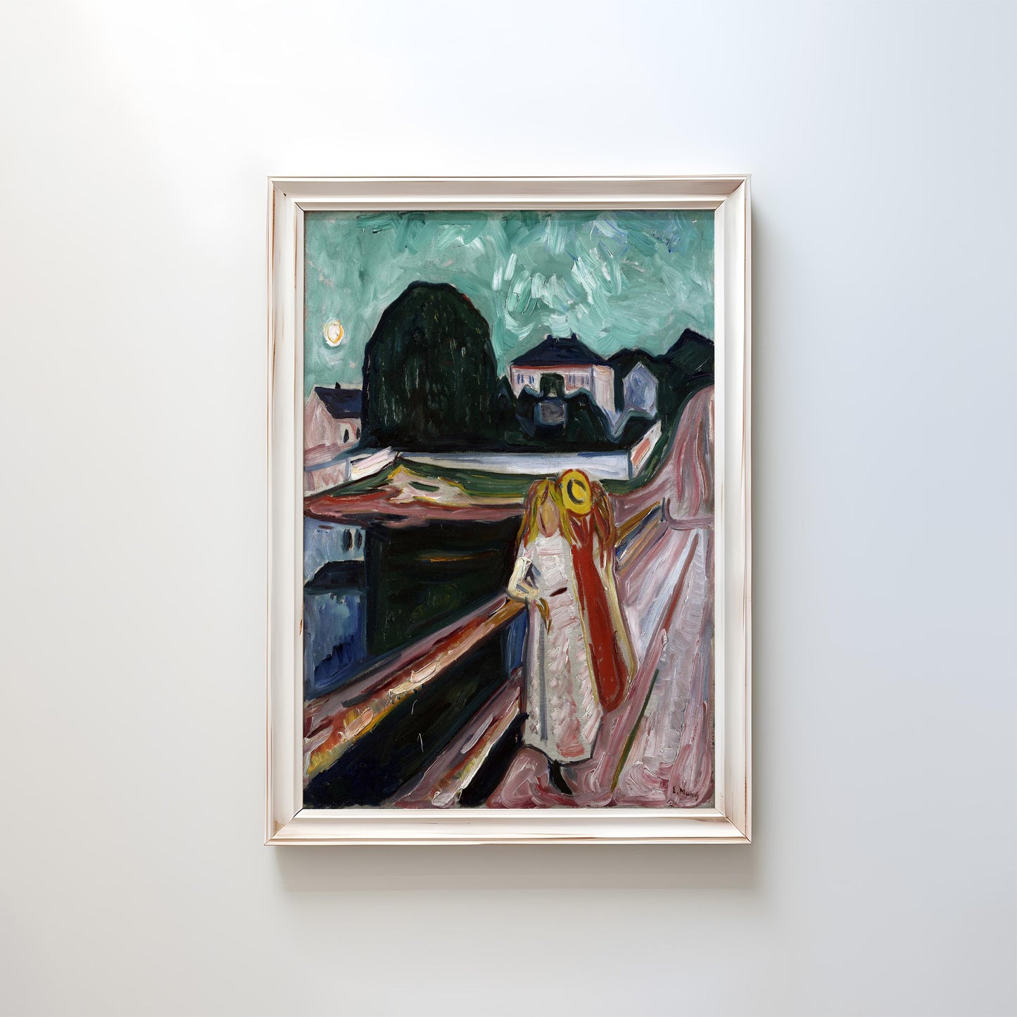 Girls on the Pier by Edvard Munch c.1904 | Expressionist Art Print (D0601)