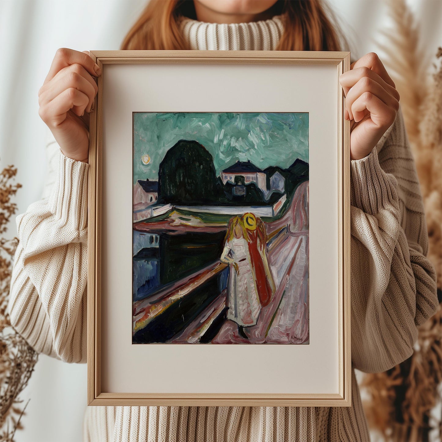 Girls on the Pier by Edvard Munch c.1904 | Expressionist Art Print (D0601)