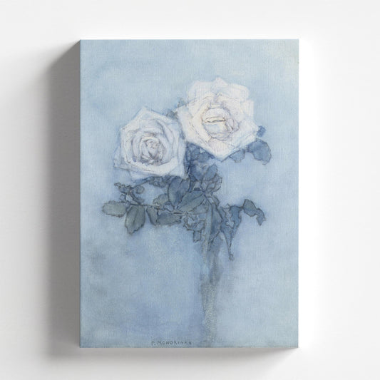 Two Roses by Piet Mondriaan | Floral Art Print (D0572)