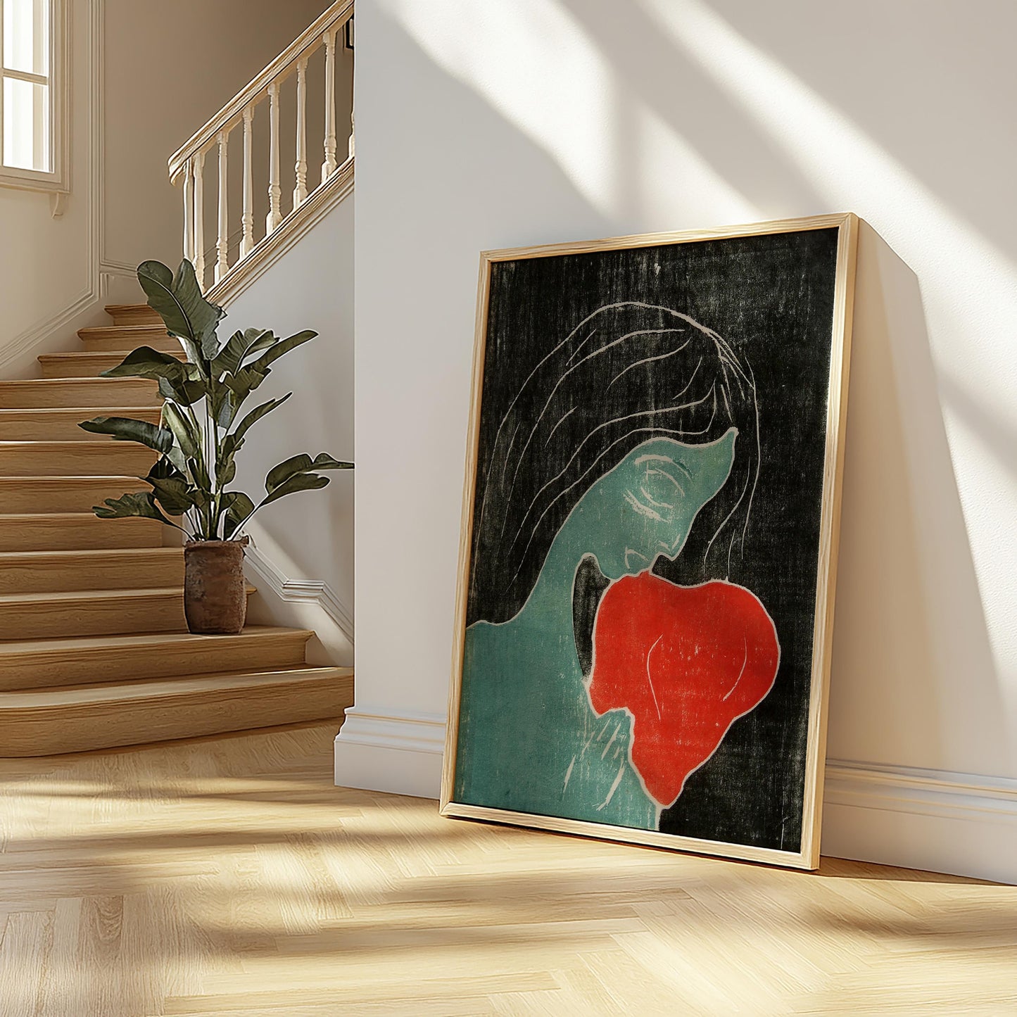 Two Hearts by Edvard Munch 1899 | Expressionist Art Print (D0607)