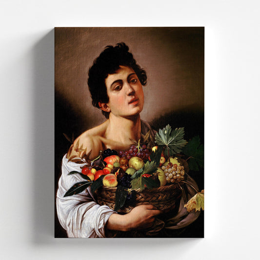 Boy with a Basket of Fruit by Caravaggio 1595 | Baroque Art Print (B4509)