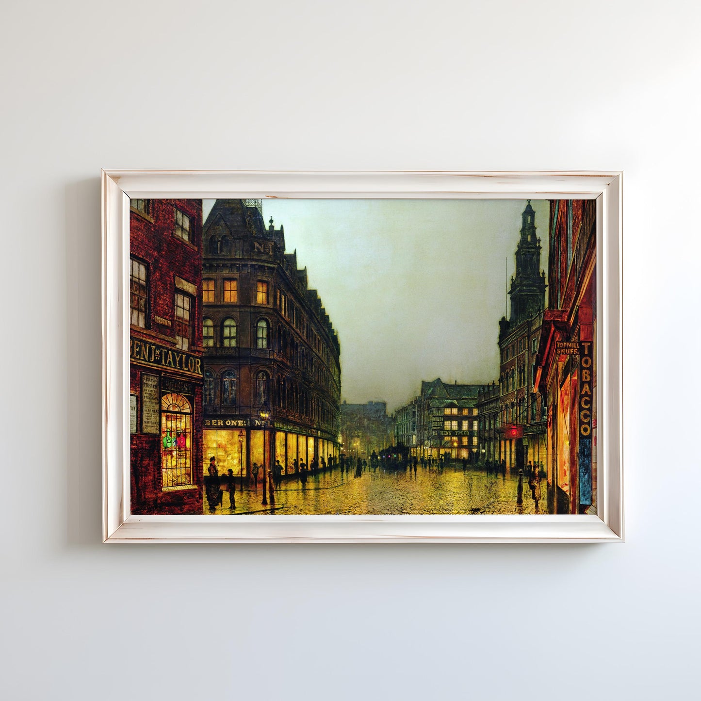 Boar Lane, Leeds by John Atkinson Grimshaw 1881 | Victorian Art Print (B4129)