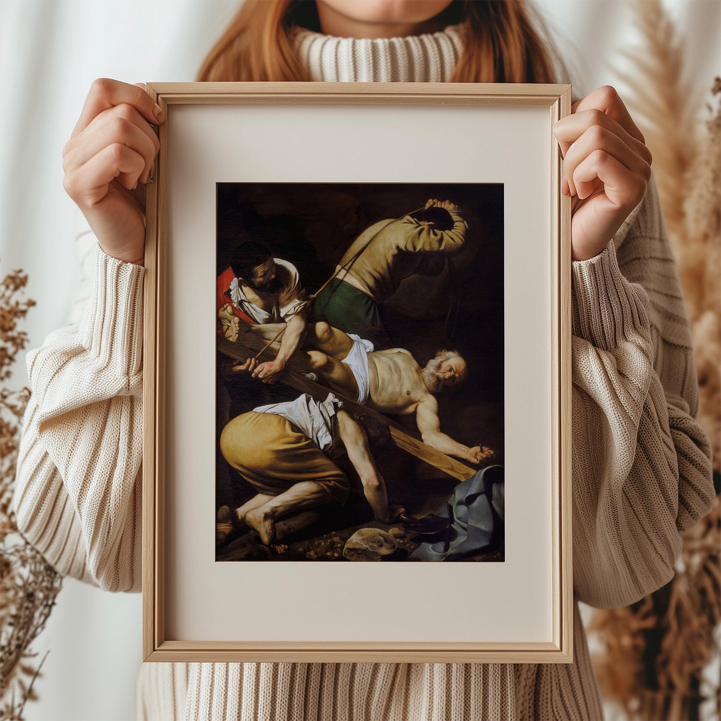 Crucifixion of St. Peter by Caravaggio 1601 | Baroque Art Print (B4178)