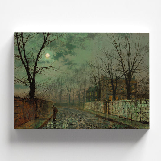 Under the Silvery Moonbeams by John Atkinson Grimshaw | Victorian Art Print (B4138)