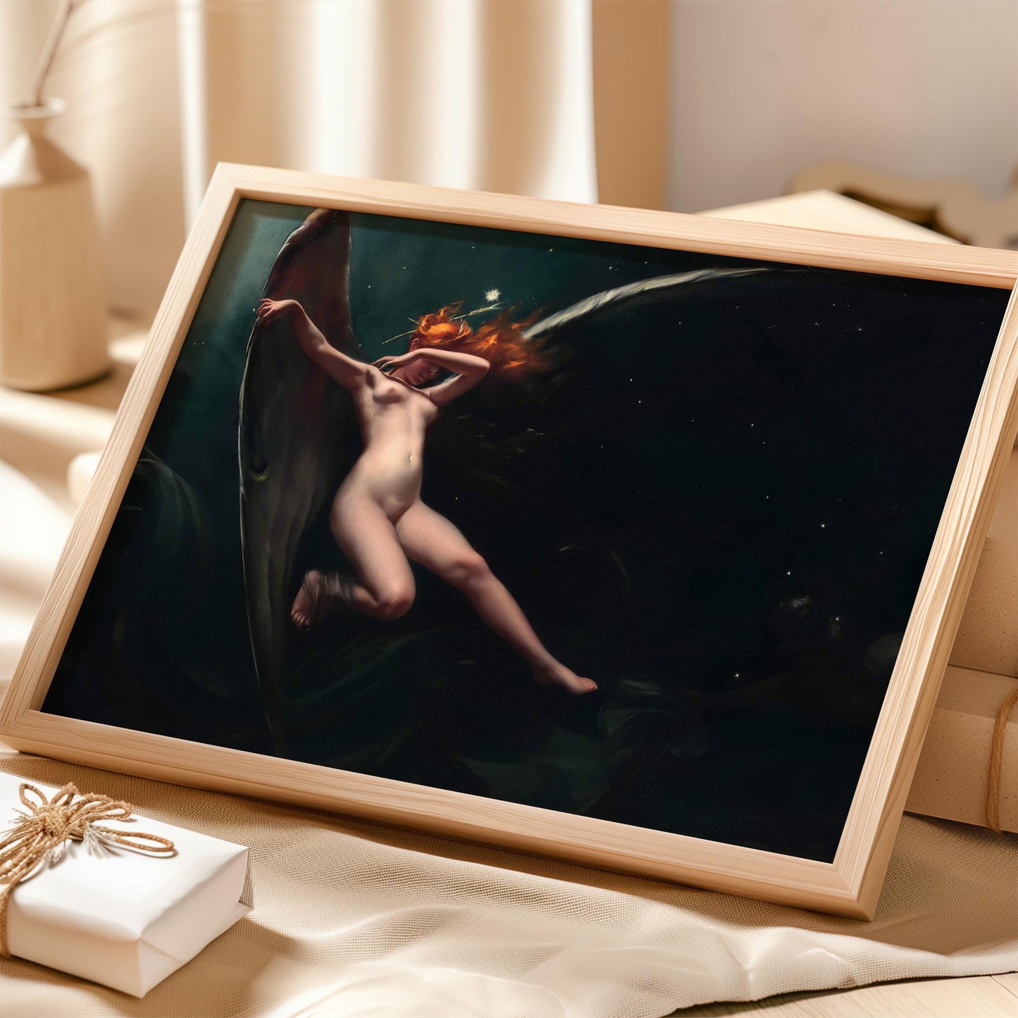 A Fairy Under Starry Skies by Luis Ricardo Falero | Academic Art Print (D0637)